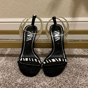 Zebra details single sole heel